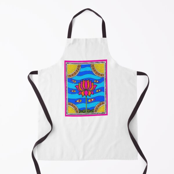 Item preview, Artlover - Madhubani painting - lotus - flower painting- Indian Art - Tribal art designed and sold by ShrutiCreates.