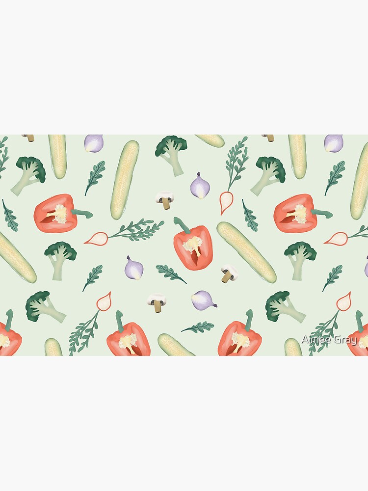 Thumbnail 4 of 4, Coffee Mug, Whimsical Green Vegetable Illustration Pattern designed and sold by aimeegray.