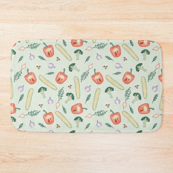Item preview, Whimsical Green Vegetable Illustration Pattern designed and sold by Aimee Gray.