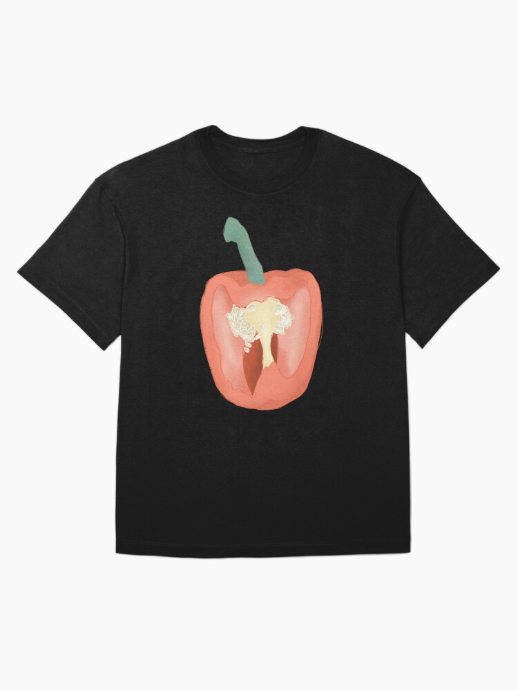 Thumbnail 3 of 7, Oversized T-Shirt, Whimsical Green Vegetable Illustration Pattern designed and sold by aimeegray.