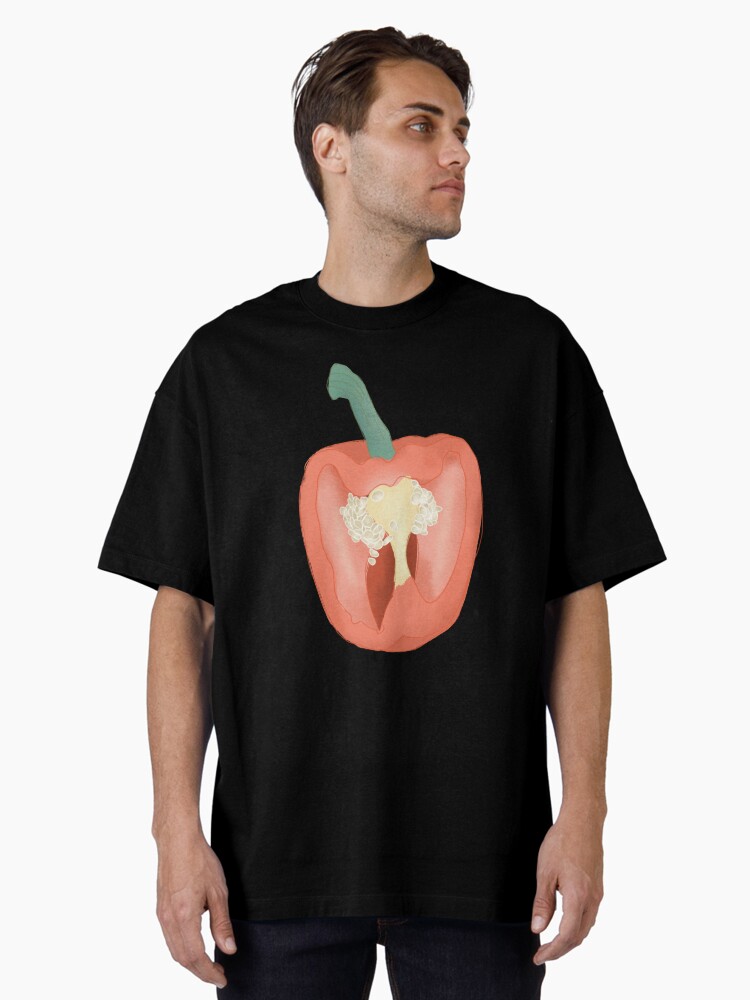 Thumbnail 1 of 7, Oversized T-Shirt, Whimsical Green Vegetable Illustration Pattern designed and sold by aimeegray.