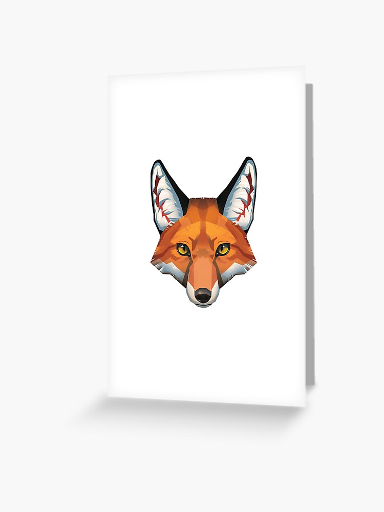 Carte De Vœux Visage De Renard Par Paulalucas Redbubble