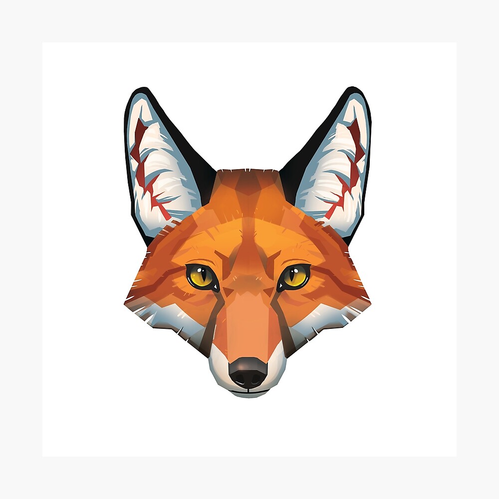 Fox Face Poster By Paulalucas Redbubble