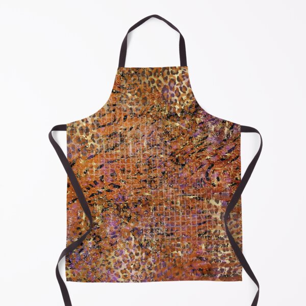 Item preview, Gold Abstract Mixed Animal And Leopard Skin Painting designed and sold by IZiets.