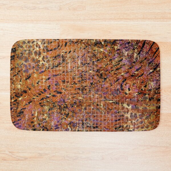 Item preview, Gold Abstract Mixed Animal And Leopard Skin Painting designed and sold by IZiets.
