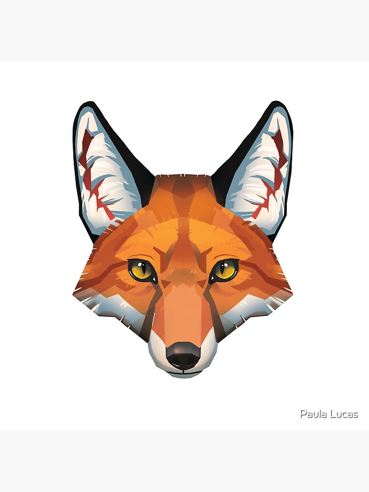 Fox Face Art Board Print By Paulalucas Redbubble