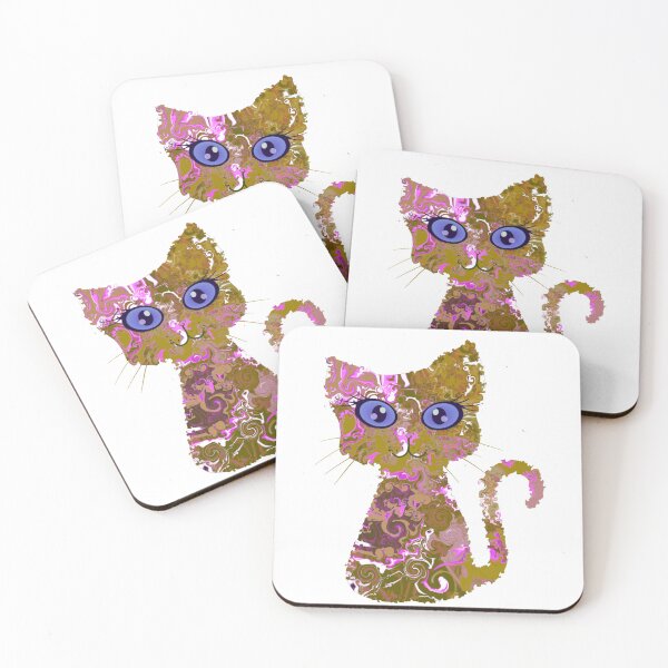 Item preview, Groovy cat art designed and sold by Blinkieyes.