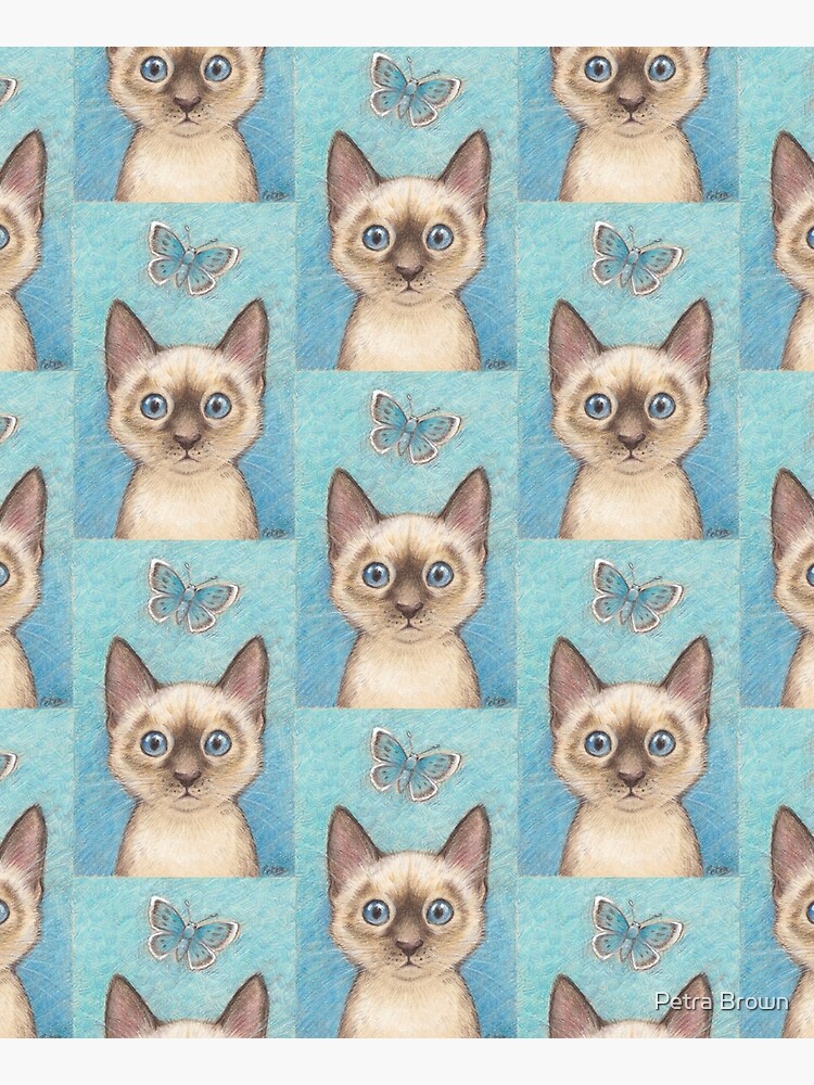 'Blue' - siamese kitten with butterfly by mydododied