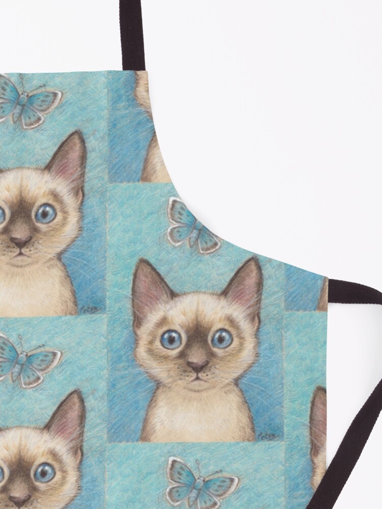 Alternate view of 'Blue' - siamese kitten with butterfly Apron
