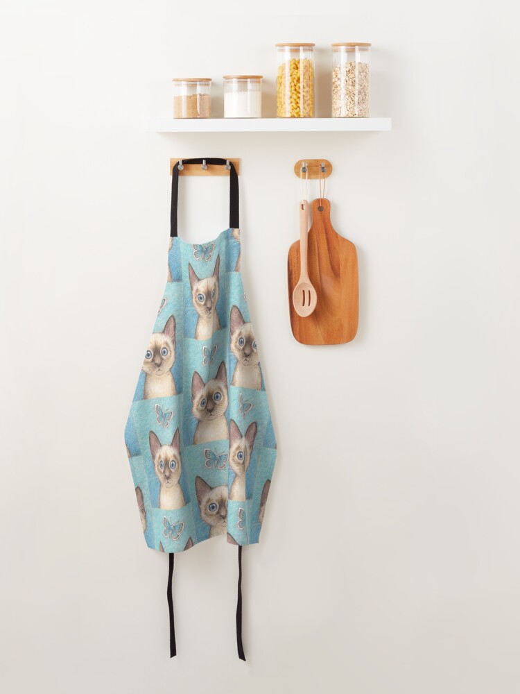 Alternate view of 'Blue' - siamese kitten with butterfly Apron