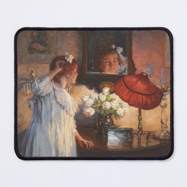 Item preview, The Mirror | Albert Chevallier Tayler | 1914 Victorian Art designed and sold by CJET.