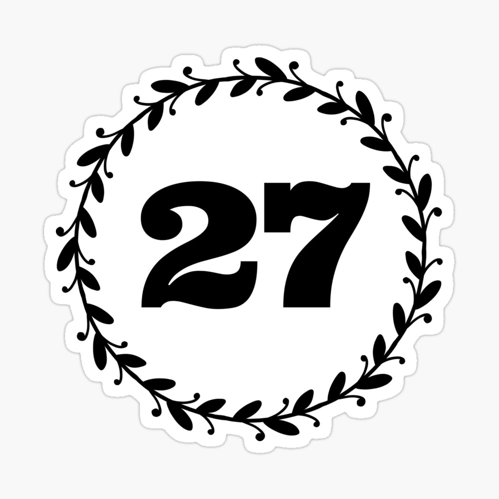 TeeCreations Vintage #27 Baseball Laces Baseball Mom Jersey Love Baseball T-Shirt Sticker