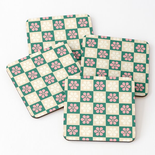 Item preview, Pink and White Flower Checkerboard designed and sold by CaseyCara.