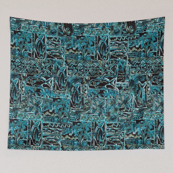 Item preview, Hawaiian Blue Ahi Rough Cut Tapa designed and sold by J Marielle Designs.