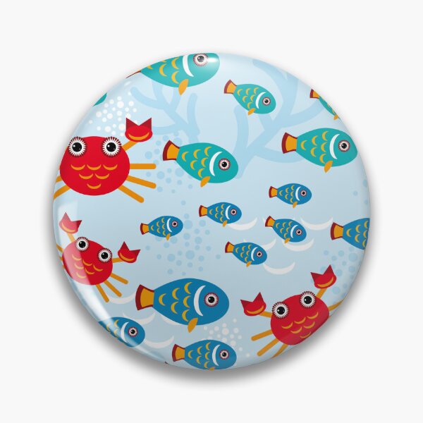 Item preview, Cool Colorful Fish and Crab Aquatic Ocean, Sea Life designed and sold by silviaol.