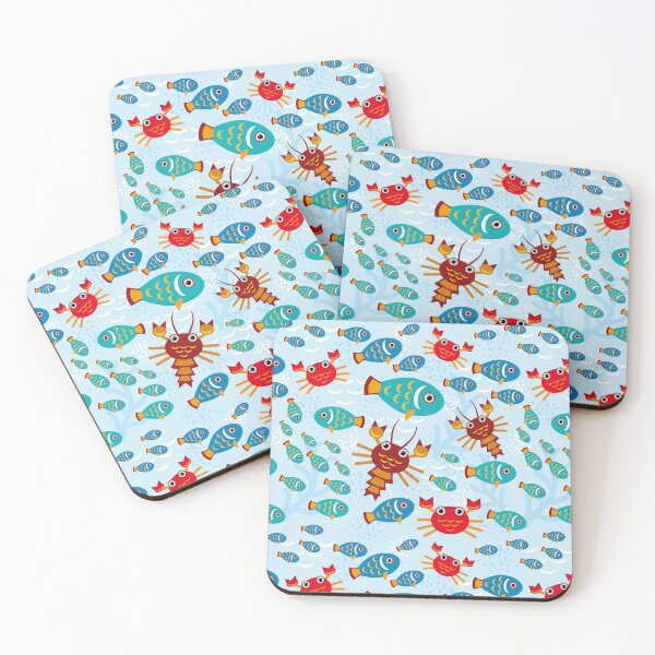 Item preview, Cool Colorful Fish and Crab Aquatic Ocean, Sea Life designed and sold by silviaol.