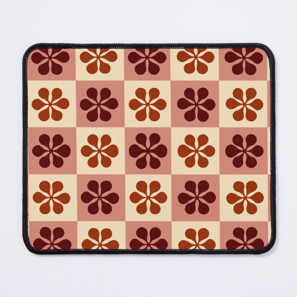 Item preview, Burgundy Flower Checkerboard designed and sold by CaseyCara.