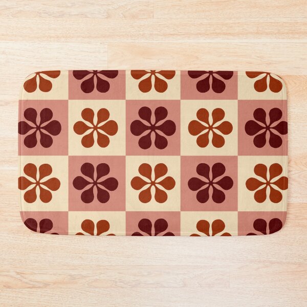 Item preview, Burgundy Flower Checkerboard designed and sold by CaseyCara.