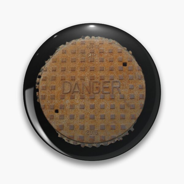 Item preview, Industrial Photograph, Steel Iron Danger Manhole Cover designed and sold by H3designs.