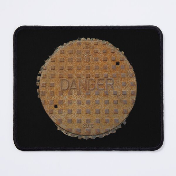 Item preview, Industrial Photograph, Steel Iron Danger Manhole Cover designed and sold by H3designs.