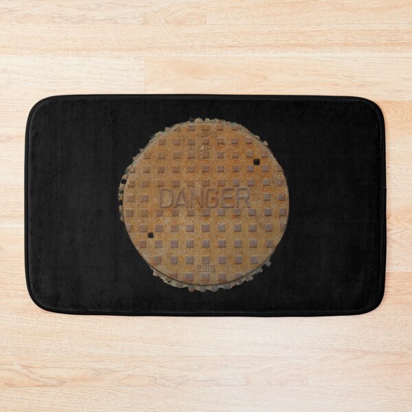 Item preview, Industrial Photograph, Steel Iron Danger Manhole Cover designed and sold by H3designs.