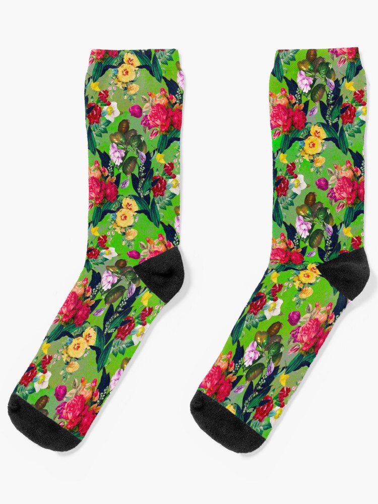 Mint Floral Socks
