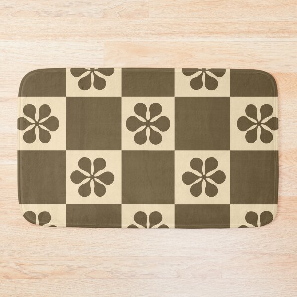 Item preview, Brown Flower Checkerboard designed and sold by CaseyCara.