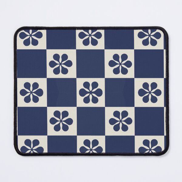 Item preview, Blue Flower Checkerboard designed and sold by CaseyCara.