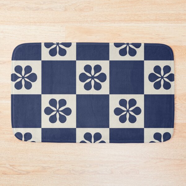 Item preview, Blue Flower Checkerboard designed and sold by CaseyCara.