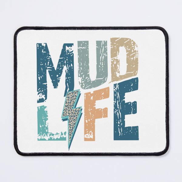 Item preview, Distressed Mud Life in Neutral Blues with Leopard Lightening Bolt designed and sold by Cátia Lima.