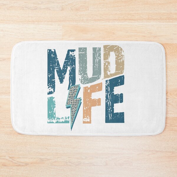 Artikelvorschau, Distressed Mud Life in Neutral Blues mit Leopard Lightning Bolt entworfen und verkauft von Cátia Lima.