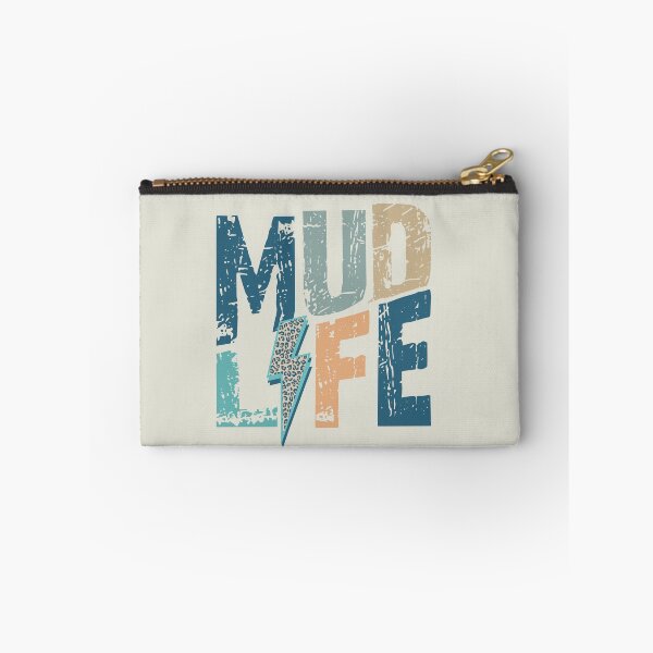 Item preview, Distressed Mud Life in Neutral Blues with Leopard Lightening Bolt designed and sold by Cátia Lima.