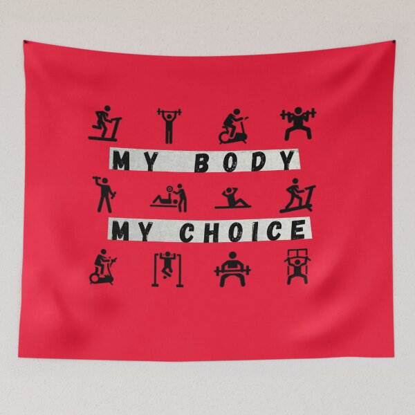 Aperçu de l'œuvre MON CORPS MON CHOIX GYM Sticker créée et vendue par zakahero.