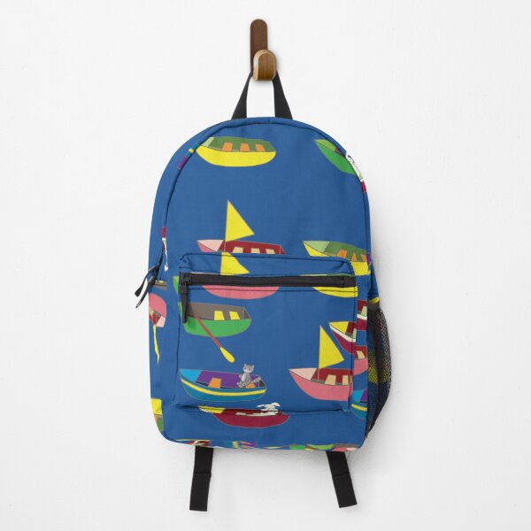 Item preview, colorful boats with bunnies and cats designed and sold by sonaadalian.