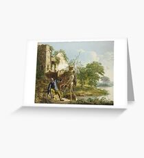 Joseph Wright Of Derby - The Old Man And Death Greeting Card