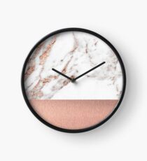 Roségold Marmor und Folie Uhr