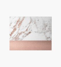 Rose gold marble and foil Art Board