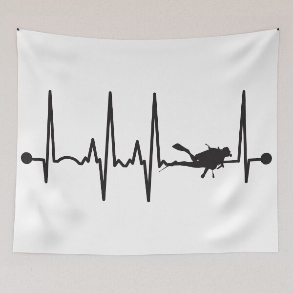 Item preview, Scubadiving Heartbeat designed and sold by teesaurus.