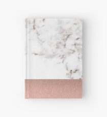 Rose gold marble and foil Hardcover Journal