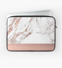 Rose gold marble and foil Laptop Sleeve