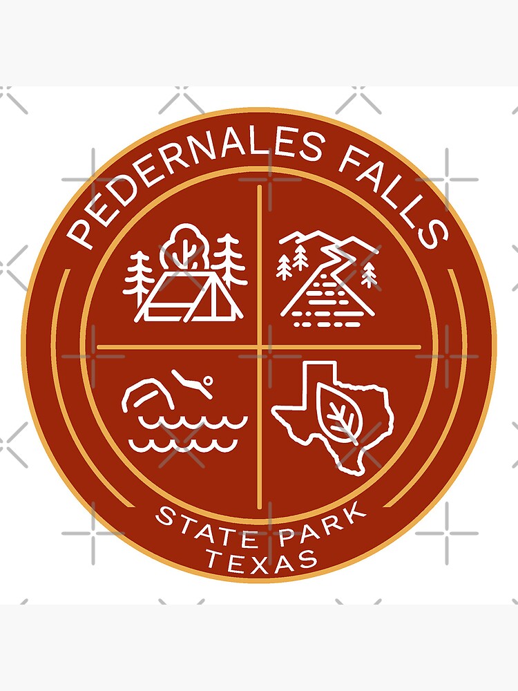 Pedernales Falls State Park Heraldic Logo Art Print By Vanyakar Redbubble 3470