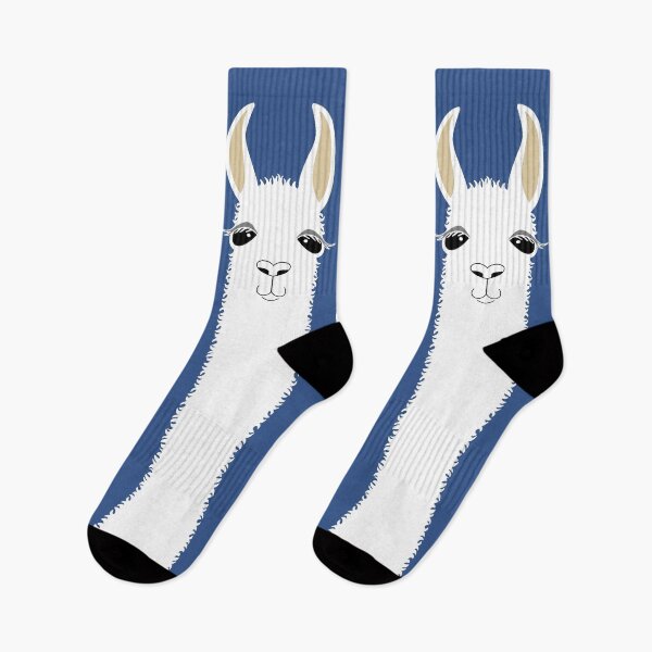 Item preview, LLAMA PORTRAIT ON CLASSIC BLUE designed and sold by Jean Gregory Evans.