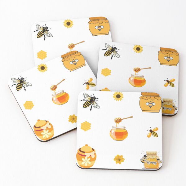 Item preview, Honeybees, Honey and Yellow Flowers designed and sold by silviaol.
