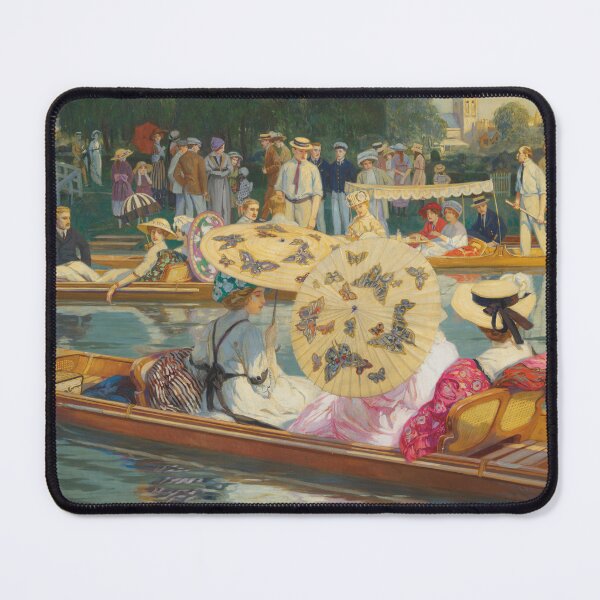 Item preview, Punting on the Thames | Raimund Germela | Victorian Art designed and sold by CJET.