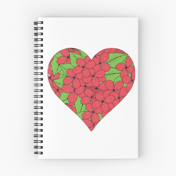 Item preview, red and green Flower heart  art sticker gift for wife gift for gilfriend gift for flower lovers for botanists for tatto lovers  designed and sold by GhostAmine.