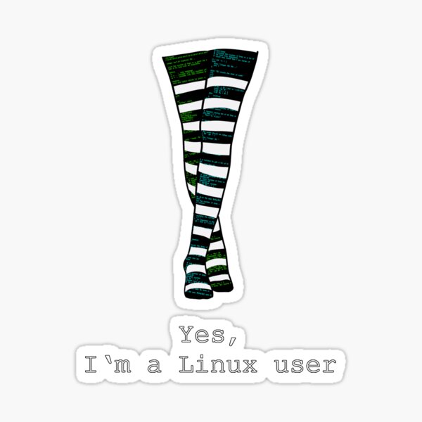 Item preview, Femboy Linux Socks (Programmer Socks) designed and sold by Jusnim.