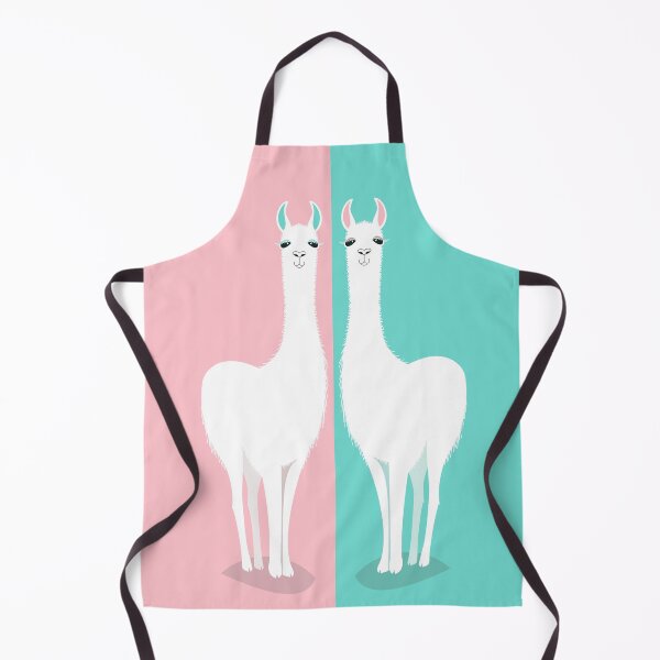Item preview, TWO STANDING LLAMA ON PINK AND BLUE designed and sold by Jean Gregory Evans.