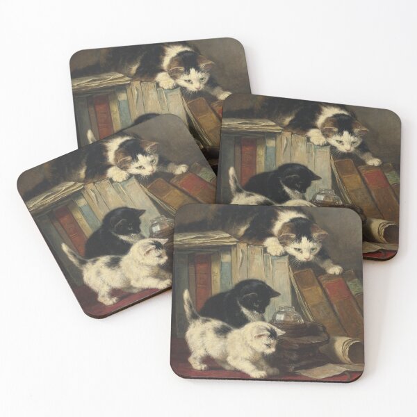 Item preview, Watching the Prey | Henriette Ronner-Knip | Cat Kitten Mouse Painting Print designed and sold by CJET.