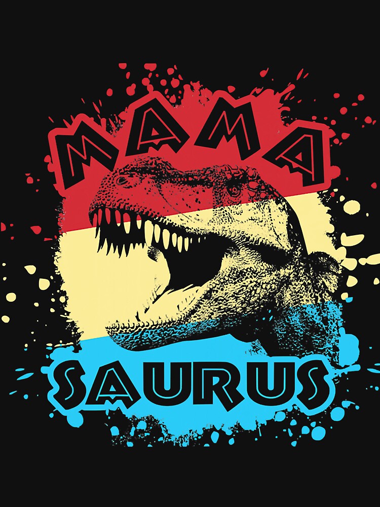 Distressed Mamasaurus Mom Mama Mother Dinosaur Front & Back Coffee Mug