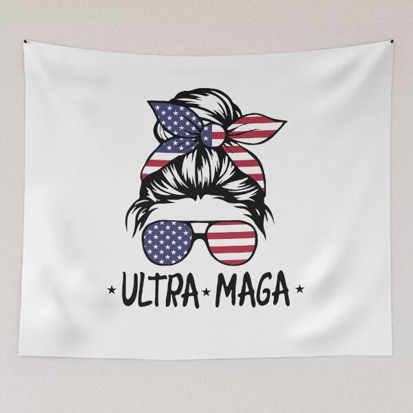Item preview, Ultra Maga And Proud Of It Pro Trump Ante Joe Biden Messy Bun Ultra Maga designed and sold by ollalla.